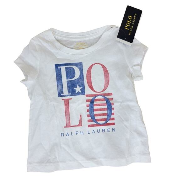 Polo Ralph Lauren Girls Spell Out Star Tee White size 2T - Picture 5 of 5